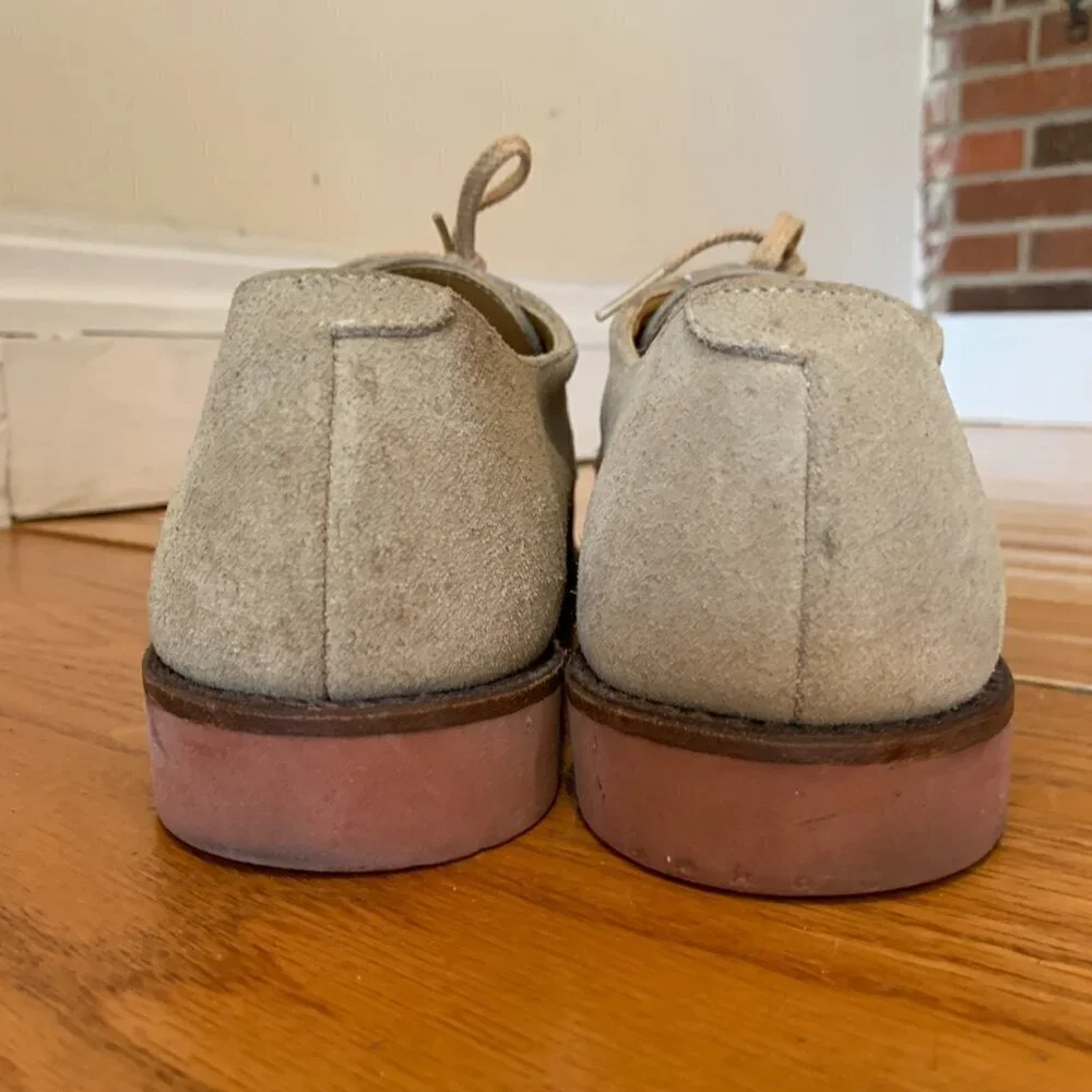 Vintage L.L. Bean  Derby Shoes Men's Size 11 M Tan Suede Leather Oxfords USA